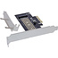 InLine® PCI Express-kaart naar 1x interne NVMe M.2 Key M, PCIe x4