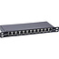 InLine® 10" patchpaneel Cat.6A 0,5U 12-voudig, zwart, met stofbescherming