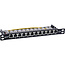 InLine® 10" patchpaneel Cat.6A 0,5U 12-voudig, zwart, met stofbescherming