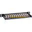 InLine® 10" patchpaneel Cat.6A 0,5U 12-voudig, zwart, met stofbescherming