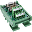 InLine® D-Sub 9 aansluitblok, bus/stekker, schroefaansluiting, DIN-rail