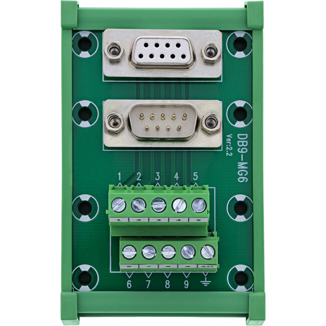 InLine® D-Sub 9 aansluitblok, bus/stekker, schroefaansluiting, DIN-rail