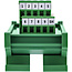 InLine® D-Sub 9 aansluitblok, bus/stekker, schroefaansluiting, DIN-rail