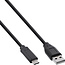 InLine® USB 2.0-kabel, USB-C-stekker naar A-stekker, zwart, 0,3 m