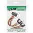 InLine® SATA power Y-kabel, SATA female naar 2x SATA ST met kabelschoen, 0,15m