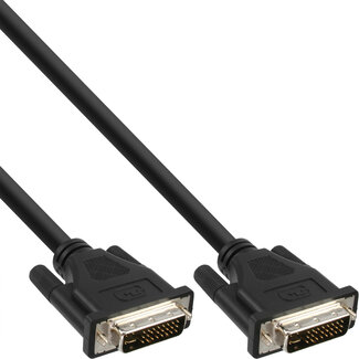 InLine InLine® DVI-I kabel, 24+5 male / male, dual link, zonder ferrieten, 1,8m