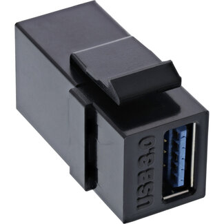 InLine InLine® USB 3.1 Keystone insteekmodule, USB-A stekker/stekker, zwart
