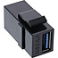 InLine® USB 3.1 Keystone insteekmodule, USB-A stekker/stekker, zwart