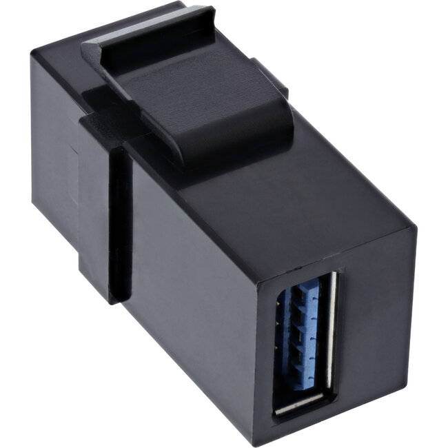 InLine® USB 3.1 Keystone insteekmodule, USB-A stekker/stekker, zwart