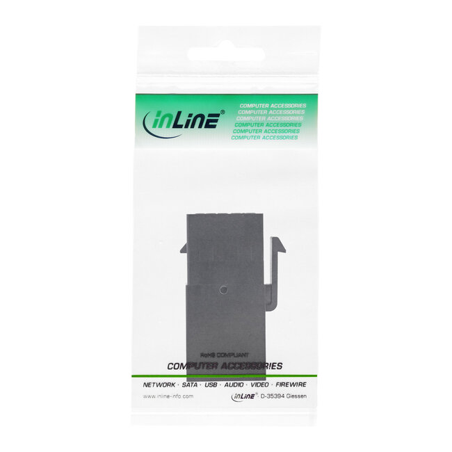 InLine® USB 3.1 Keystone insteekmodule, USB-A stekker/stekker, zwart