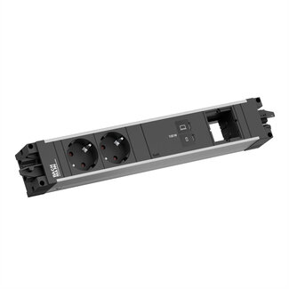 Bachmann BACHMANN STEP ALU 2xCEE7/3, 1xUSB C/C 100W 1xCM