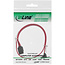 InLine® SATA 6Gb/s kabel, met kabelschoen, haaks, 0,3m