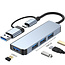 VALUE USB3.2 Gen1 Metall Hub, 4fach Typ A, (1x USB 3.2Gen1 + 3x USB 2.0), Typ A+C Anschlusskabel
