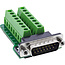 InLine® D-Sub 15 aansluitblok, stekker, 2-rij, schroefaansluiting