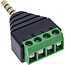 InLine® Adapter 3,5 mm jack 4-pins stereo/micro naar aansluitblok, zwart