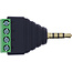 InLine® Adapter 3,5 mm jack 4-pins stereo/micro naar aansluitblok, zwart