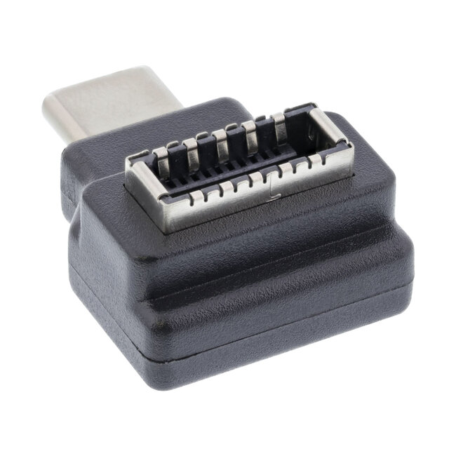 InLine® USB 3.2 adapter, USB-C male naar interne USB-E female op voorpaneel
