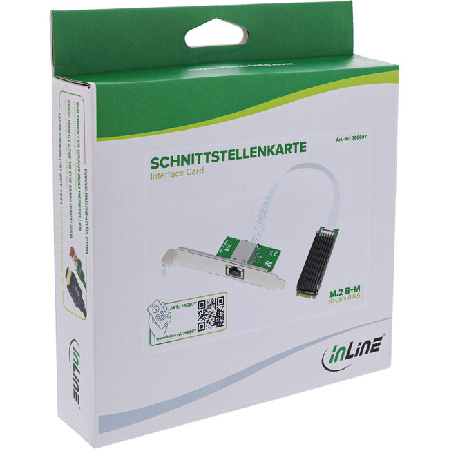InLine® Interfacekaart, M.2 B+M naar 10 Gb/s RJ45