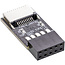InLine® USB 2.0 naar USB 3.2 Type-E Key-A adapter intern