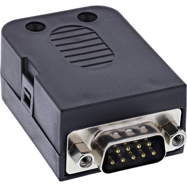 InLine® D-Sub 9 breakout aansluitblok, stekker, schroefaansluiting
