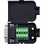InLine® D-Sub 9 breakout aansluitblok, stekker, schroefaansluiting