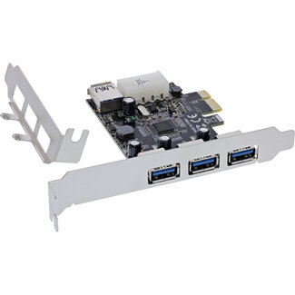 InLine InLine® PCIe-kaart, 3x+1x USB 3.2 Gen.1, PCIe, Molex-compatibele 4-pins