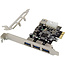 InLine® PCIe-kaart, 3x+1x USB 3.2 Gen.1, PCIe, Molex-compatibele 4-pins