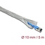 Delock Braided Sleeve for EMC shielding self-closing 5 m x 10 mm