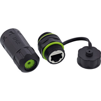 InLine InLine® Patchkabel koppelaar Cat.6A, kort, IP68, 2x RJ45, afgeschermd