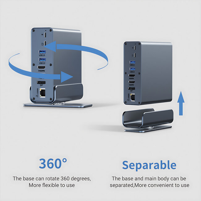 VALUE USB Typ C Docking Station 16in1, 2x HDMI 4K60, 1x DP 4K60, 1x Gigabit Ethernet, 5x USB A, 2x USB C, 1x Typ C PD, 1x SD/microSD, 1x Audio