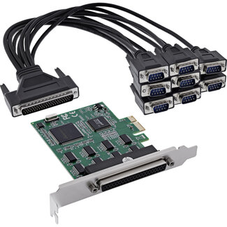 InLine InLine® Interfacekaart, PCIe x1 naar 8x RS-232, D-Sub 9 connector