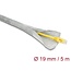 Delock Braided Sleeve for EMC shielding self-closing 5 m x 19 mm