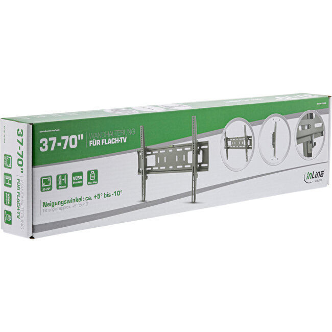 InLine® Basic muurbeugel, voor platte tv 94-178cm (37-70"), max. 50kg