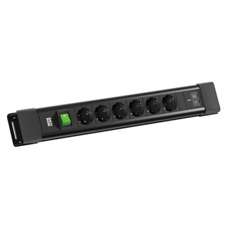 Bachmann BACHMANN CONNECTUS 6xCEE7/3 1xSchalter, 1xUSB C/C 65W L=2,0m CEE7/7 schwarz