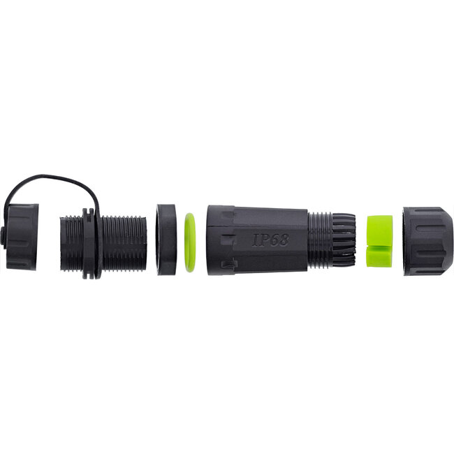 InLine® USB-A koppelaar, kort, IP68, 2x USB-A-aansluiting, afgeschermd