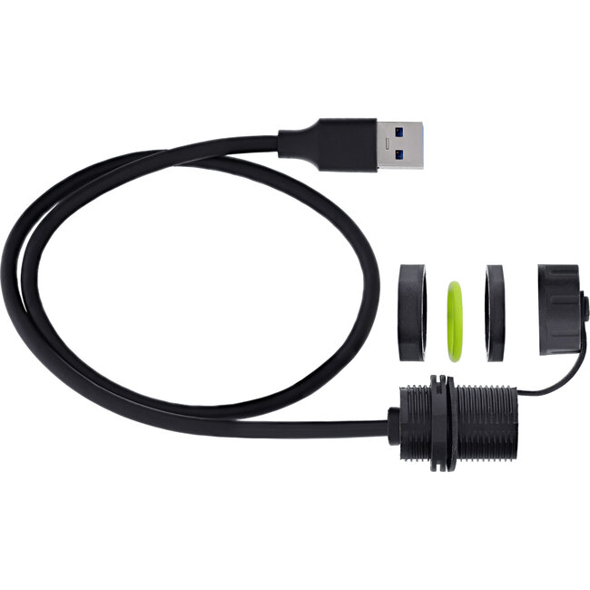 InLine® USB-A koppelaar, IP68, afgeschermd, bus naar stekker, 50cm