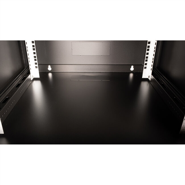 VALUE 19 inch wandbehuizing 6HE, 600x600 mm zwart, bouwpakket