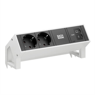 Bachmann BACHMANN DESK2 2xCEE7/3 1xUSB C/C 65W, L=0,2m RAL9010