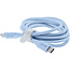 InLine® USB 2.0-kabel, USB-C-snelladingskabel 100 W, ijsbonbon/blauw 0,5m