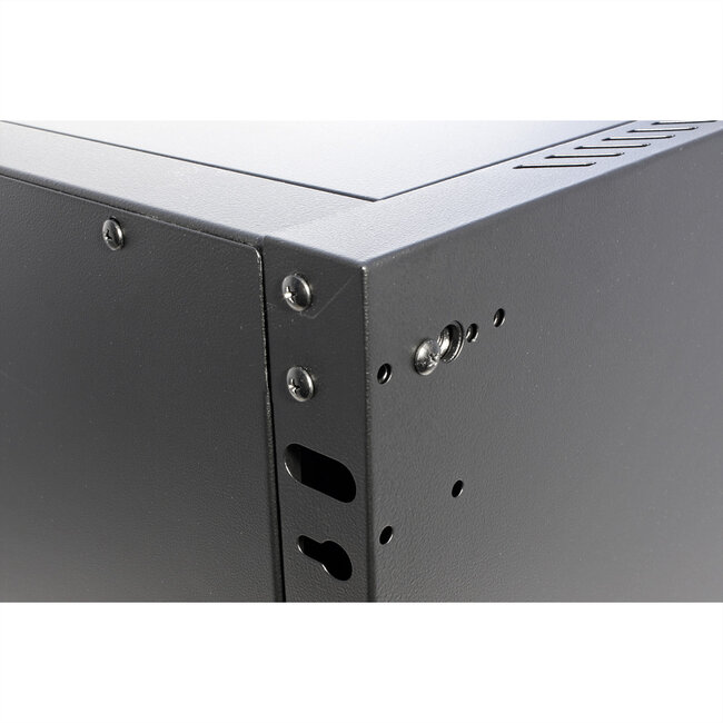 VALUE 19 inch wandbehuizing 12HE, 600 x 450 mm zwart, bouwpakket