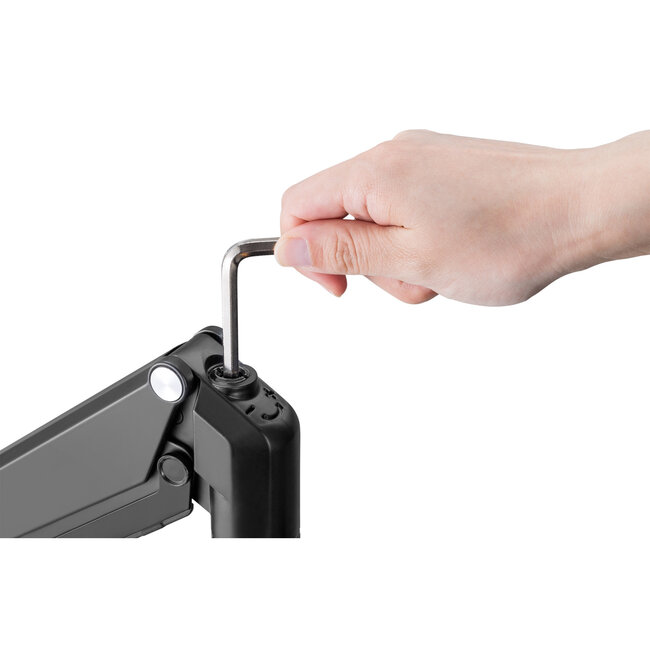 InLine® bureausteun met hefsysteem, voor twee monitoren tot 82cm (32"), 9kg
