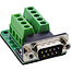 InLine® klemmenblok D-Sub 9 connector, 2-rij, schroefaansluiting