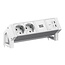 BACHMANN DESK2 ALU WHITE 2xCEE7/3, 1xUSB C/C 45W L=0,2m RAL9010