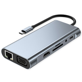 Value VALUE USB Typ C Docking Station, HDMI 4K60, 1x Gigabit Ethernet, 2x USB A + Typ C PD, 1x SD/microSD, 1x Audio