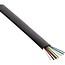 InLine® modulaire kabel, 8-aderig plat lint zwart, 100m ring