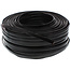 InLine® modulaire kabel, 8-aderig plat lint zwart, 100m ring