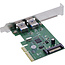 InLine® interfacekaart, 2x USB-A 3.2 Gen. 2 (10 Gb/s), PCIe x4, SATA