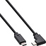 InLine® USB-C kabel, schuin, USB 3.2 Gen.2x2, 20Gb/s, 100W, zwart, 1m