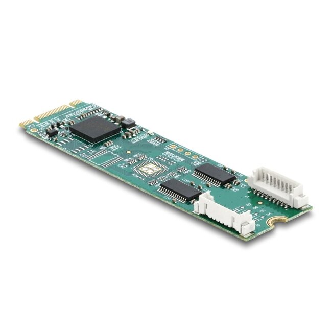 Delock M.2 Card to 2 x Serial RS-232 DB9 with Standard and Low Profile slot brackets