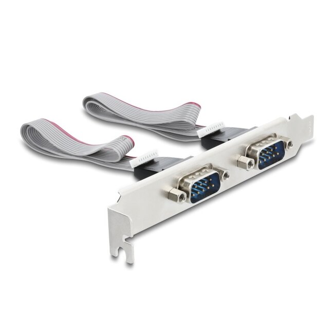 Delock M.2 Card to 2 x Serial RS-232 DB9 with Standard and Low Profile slot brackets